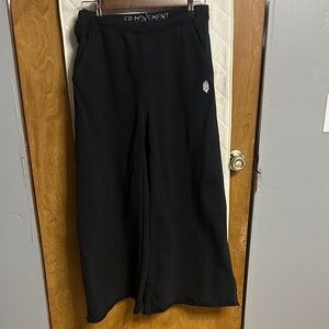 FP Movement by Free People Black Pants with White Emblem